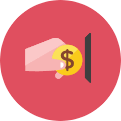 Coin Pay Icon from Kameleon Colors Set