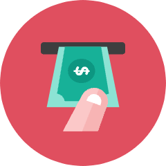 Money Atm Icon from Kameleon Colors Set