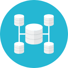 Databse Network Icon from Kameleon Colors Set