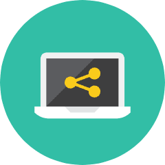 Share Laptop Icon from Kameleon Colors Set