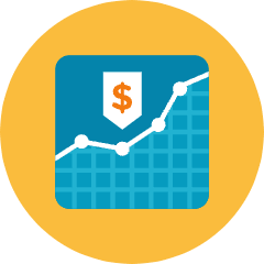Money Graph Icon from Kameleon Colors Set