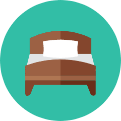 Bed Icon from Kameleon Colors Set