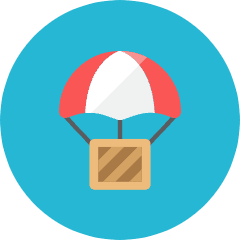 Airdrop Box Icon from Kameleon Colors Set
