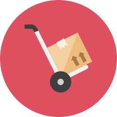 Box Trolley Icon from Kameleon Colors Set
