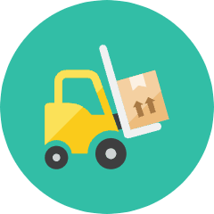 Forklift Icon from Kameleon Colors Set