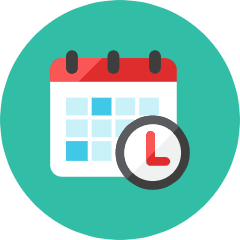 Calendar Time Icon from Kameleon Colors Set