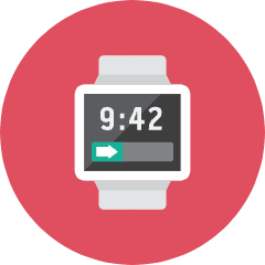 E Watch Icon from Kameleon Colors Set