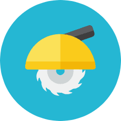 Electric Saw Icon from Kameleon Colors Set