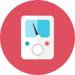 Voltmeter Icon from Kameleon Colors Set