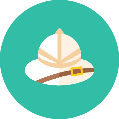 Explorer Hat Icon from Kameleon Colors Set