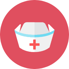 Nurse Hat Icon from Kameleon Colors Set