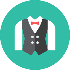 Waiter Suit Icon from Kameleon Colors Set