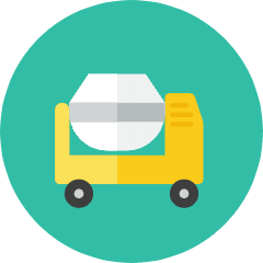 Cement Mixer Icon from Kameleon Colors Set