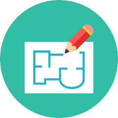 Construction Blueprint 2 Icon from Kameleon Colors Set