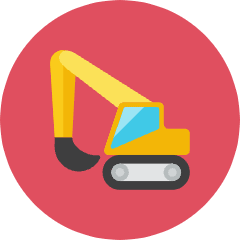 Excavator Icon from Kameleon Colors Set