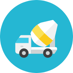 Mixer Truck Icon from Kameleon Colors Set