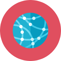 Communication Globe Icon from Kameleon Colors Set