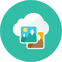 Images Cloud Icon from Kameleon Colors Set