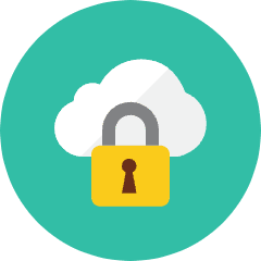 Locked Cloud Icon from Kameleon Colors Set