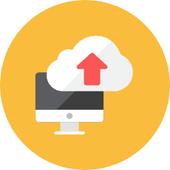 Upload Cloud Computer Icon from Kameleon Colors Set