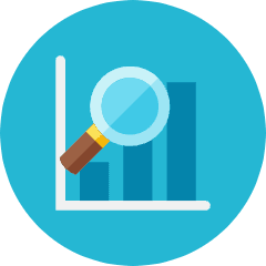 Graph Magnifier Icon from Kameleon Colors Set