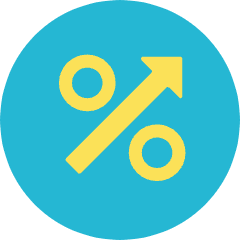 Percentage Icon from Kameleon Colors Set