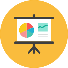 Screen Chart Icon from Kameleon Colors Set