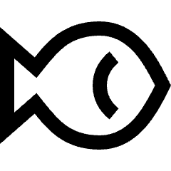 Allergens Fish Icon from Sharp Line Set