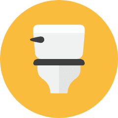 Flush Toilet Icon from Kameleon Colors Set