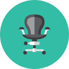 Office Chair Icon from Kameleon Colors Set