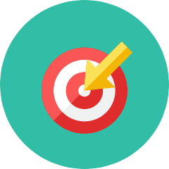 Target Arrow Icon from Kameleon Colors Set