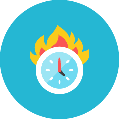 Time Burn Icon from Kameleon Colors Set