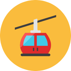 Cable Car Icon from Kameleon Colors Set
