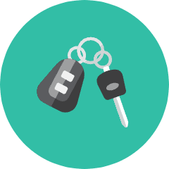Car Key Icon from Kameleon Colors Set