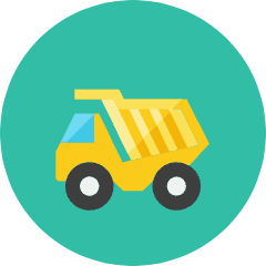 Dump Truck Icon from Kameleon Colors Set