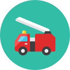 Fire Truck 2 Icon from Kameleon Colors Set