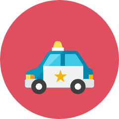 Police Car 2 Icon from Kameleon Colors Set