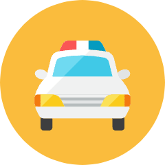 Police Car Icon from Kameleon Colors Set