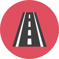 Road Icon from Kameleon Colors Set