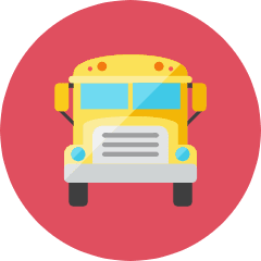 School Bus Icon from Kameleon Colors Set