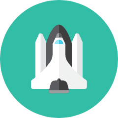 Space Shuttle Icon from Kameleon Colors Set
