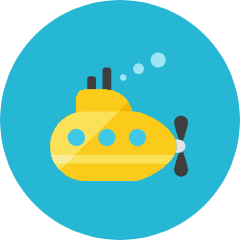 Submarine Icon from Kameleon Colors Set