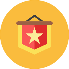 Flag Star Icon from Kameleon Colors Set
