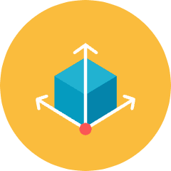 3d Grid Icon from Kameleon Colors Set