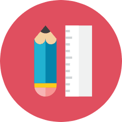 Pencil Ruler 2 Icon from Kameleon Colors Set