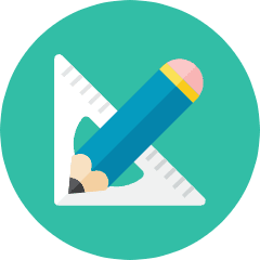 Pencil Ruler Icon from Kameleon Colors Set