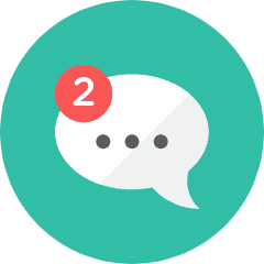 Chat Notification Icon from Kameleon Colors Set