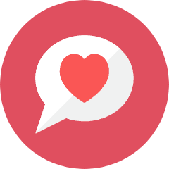 Heart Bubble Icon from Kameleon Colors Set