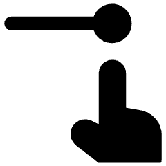 Hand Gesture Control Slide Icon from Ultimate Bold Set