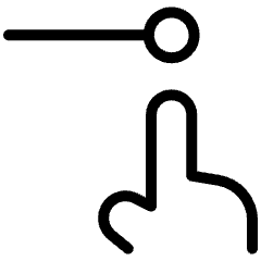 Hand Gesture Control Slide Icon from Ultimate Light Set